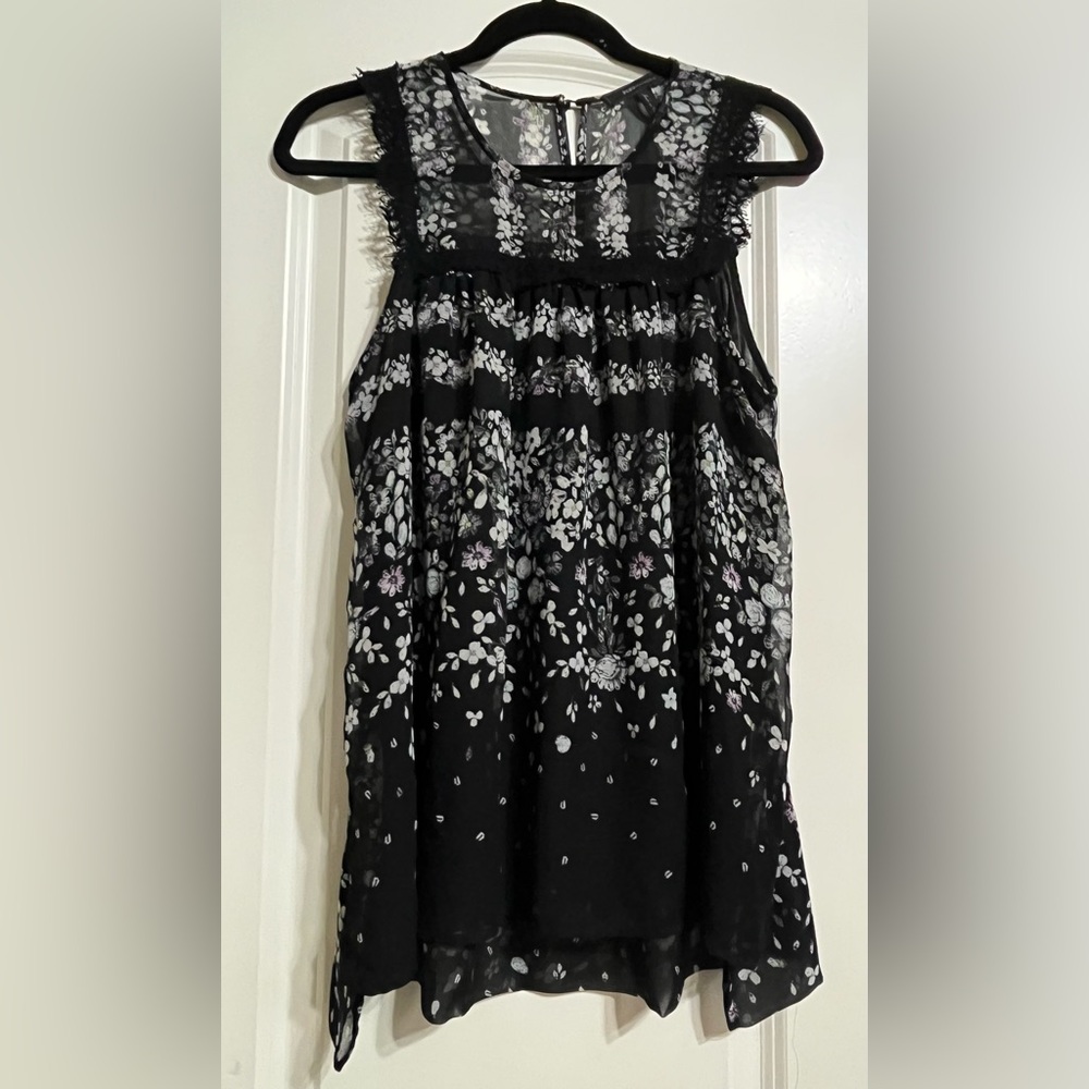 BCBGMAXAZRIA Black Smocked Bubble Midi Skirt